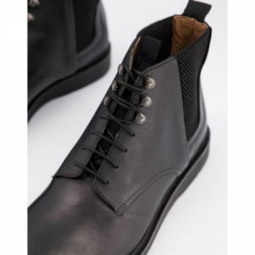 エイチバイハドソン H By Hudson ブーツ ブラック 墨染め H By Hudson Gamma Hiker Boots In Black メンズ ブーツ モードブランド 心安い ファッション スニーカー Damienrice Com