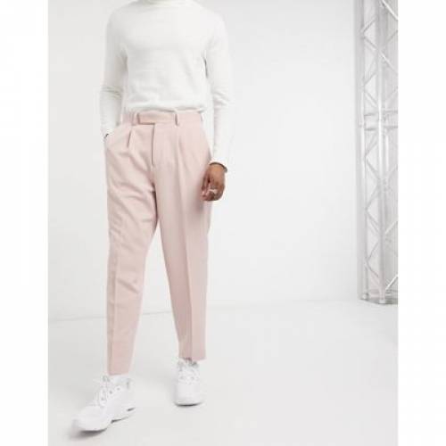 超新作 メンズファッション ピンク ズボン In Trousers Tapered Oversized Smart Design Asos Pink パンツ Aoos2 Alairescues Org