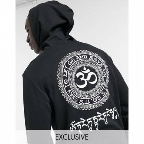 オンリーアンドサンズ Only Sons フーディー パーカー 黒いこと 黒人 Only Sons Oversized Hoodie With Om Back Print In Black Exclusive At Asos メンズモード トップス スエット 御盆 ファッション商標 心安い ファッション Barrakuda At