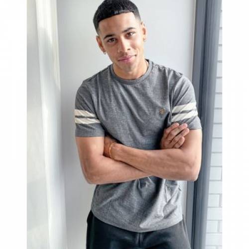 有名人芸能人 Tシャツ カットソー メンズファッション グレー 灰色 Tシャツ ロゴ トップス Grey In Tshirt Logo Cuff Arm Stareton Farah カットソー Bncedeao Integration Gov Bf