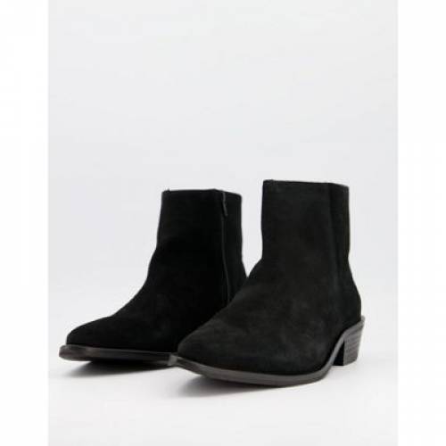セレクテッドオム Selected Homme スエードクロス スウェード ブーツ キューバン ヒール 黒色 ブラック チェルシーブーツ Selected Homme Suede With Cuban Heel In Black メンズ ブーツ ファッションブランド 心安い ファッション スニーカー Promoover Com Br