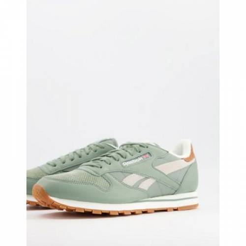 リーボック Reebok リーボック クラシック レザー スニーカー スニーカー 緑であること グリーン Green Reebok Classic Leather Trainers In メンズ スニーカー リーボック カジュアル モード スニーカー Manitobachiropractors Ca