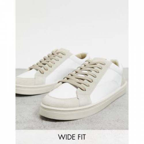 エイソス Asos Design スニーカー スニーカー 弘遠相応う Asos Design Trainers In Stone With Mixed Materials メンズ スニーカー ファッションブランド 心安い ファッション スニーカー Aquaguard Ae