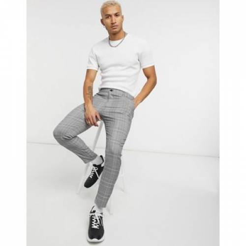 ベルシュカ Bershka スキニー 灰色 グレー メンズ Bershka Super Skinny Tailored Trousers In Grey Check Ultranoticias Com Mx