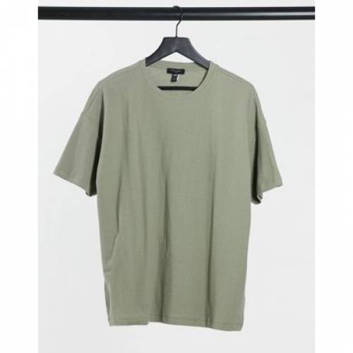 半額 Tシャツ カットソー In Tshirt Textured Oversize Look New カットソー トップス メンズファッション カーキ Tシャツ Light Khaki Www Smartorthodontics Com Au