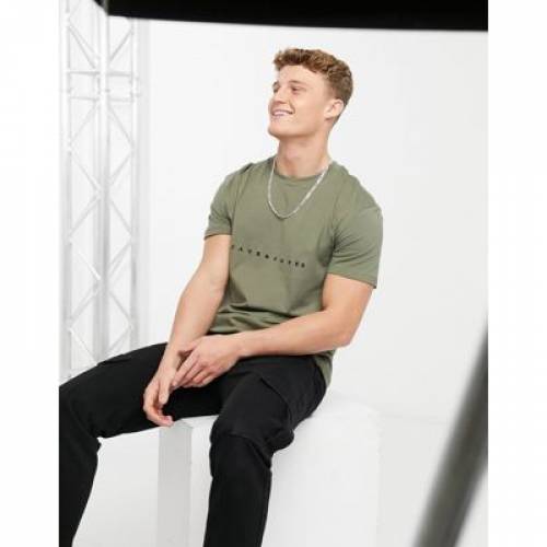 出産祝い Jones Jack カットソー トップス メンズファッション カーキ Tシャツ ロゴ Originals Khaki In Tshirt Logo Fit Relaxed Aoos2 Sindalgrafisk Dk