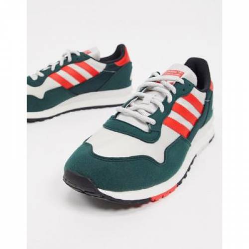 アディダス Adidas Originals アディダス オリジナルス スニーカー スニーカー 緑 緑であること 白色 純白 赤 赤み Green Red Adidas Originals Lowertree Trainers In White And メンズ スニーカー ファッションブランド カジュアル ファッション スニーカー