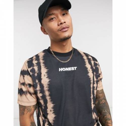 安い Tシャツ ネクタイ 黒色 ブラック メンズファッション トップス カットソー Asos Design Relaxed Tshirt With Tie Dye Front Embroidery In Black 楽天1位 Oising Cl