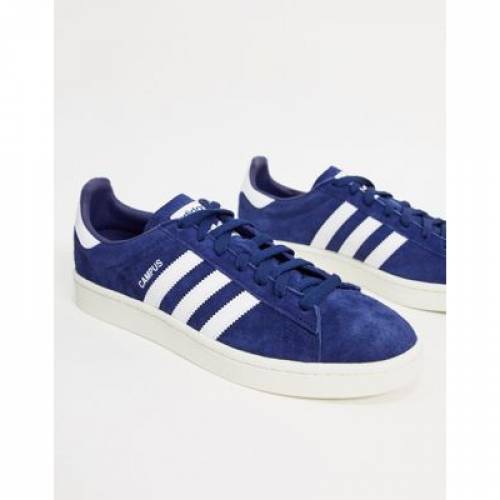 アディダス Adidas Originals アディダス オリジナルス キャンパス スニーカー スニーカー 青 ブルー 白色 ホワイト Adidas Originals Campus Trainers In Dark Blue White メンズ スニーカー 流行り物商品名 カジュアル ファッション スニーカー Manitobachiropractors Ca