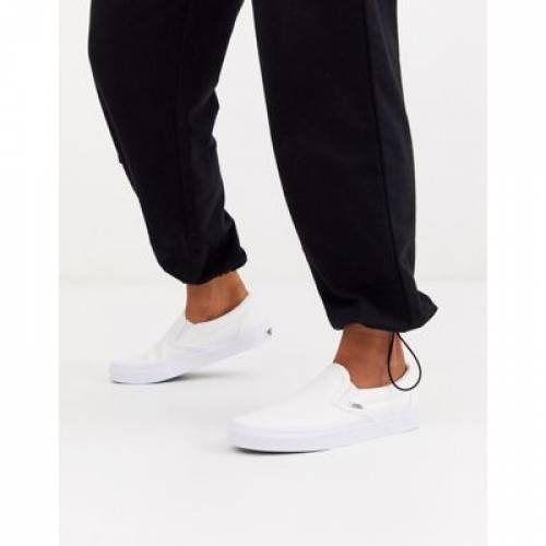 ヴァンズ VANS バンズ クラシック スリッポン 白 白 スニーカー 