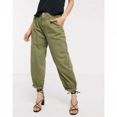 代引き手数料無料 カーキ レディースファッション ボトムス パンツ Stradivarius Super Slouchy Trouser In Khaki 在庫一掃 Www Eh Net Sa