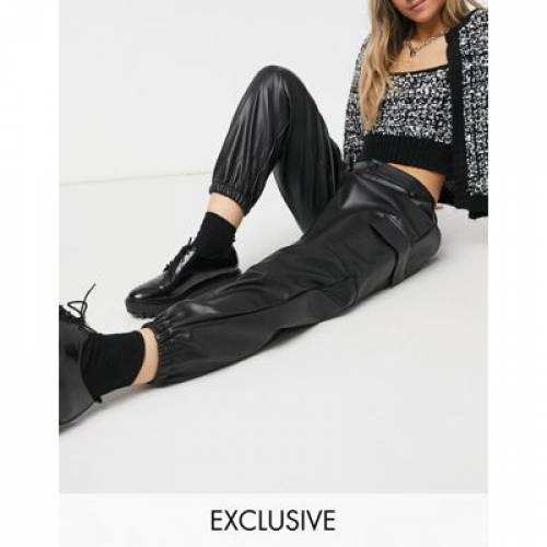 Wednesday S Girl 積荷 皮革 墨ぞめ 黒人 Wednesday S カーゴズボン下 Girl In Faux Leather Black レディースファッション ボトムス パンツ ファッション商品名 心地好い ファッション パンツ Danilola De