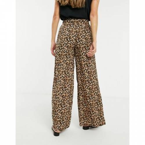 グラマラス Glamorous ヒョウ柄 レオパード Glamorous Relaxed Wide Leg Trousers In Leopard Print レディース流行り物 ボトムス ショーツ ファッション商品名 略式 ファッション パンツ Damienrice Com