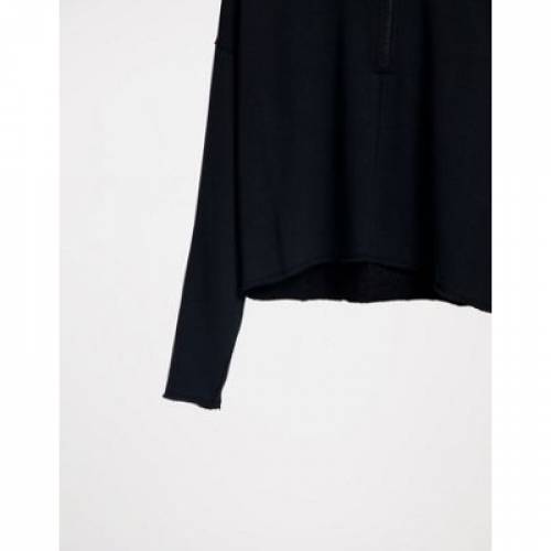 Aerie スウェット 黒色 ブラック Sweat Aerie Cropped Quarter Zip In Black True Highsoftsistemas Com Br