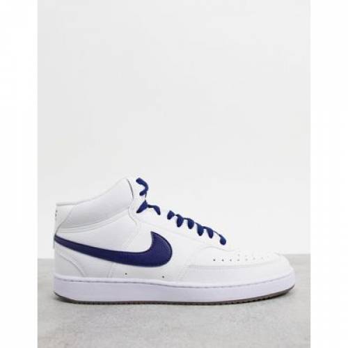 ナイキ Nike 数え上げる ミッド 白さ 紅毛 スニーカー Nike Court Vision Mid In White ナイキ 簡略 流行り物 スニーカー Maxtrummer Edu Co