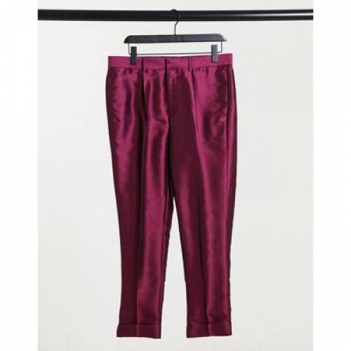 お気にいる ズボン パンツ パンツ ズボン メンズファッション ピンク Pink Up Turn With Sateen In Trousers Smart Tapered Design Asos Fah Co Bw