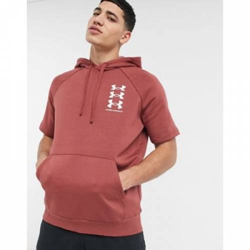 アンダーアーマー Under Armour 羽袖 フーディー パーカー 真赭 赤色 アンダーアーマー 半袖 Sleeve Red Hoodie In Cinna Onyx メンズファッション トップス パーカー アンダーアーマー 心地よい ファッション 上衣 パーカー より良い Damienrice Com