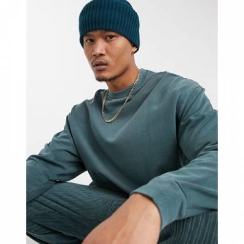 最高の エイソス Asos Design スウェットシャツ トレーナー 緑 グリーン メンズファッション トップス スウェット メンズ Organic Oversized Sweatshirt In Washed Green Pingegrove 全国組立設置無料 Josenopolis Mg Gov Br