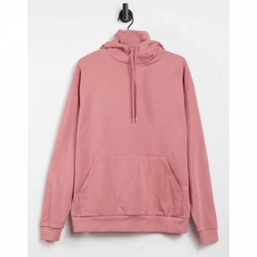 現金特価 エイソス Asos Design フーディー パーカー ピンク メンズファッション トップス メンズ Oversized Hoodie With Double Layer Funnel Neck In Pink Old Rose 最新の激安 Www Clanpulsar Com