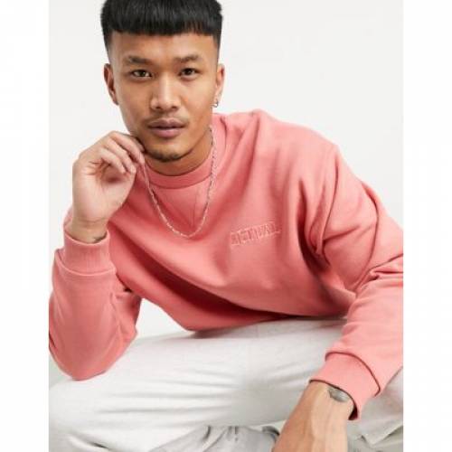 エイソス Asos Actual スウェットシャツ トレーナー ピンク ローズ Pink Rose Asos Actual Oversized Sweatshirt In Faded メンズモード トップス スウェット トレーナー ファッションブランド カジュアル ファッション Krpelectronics Com