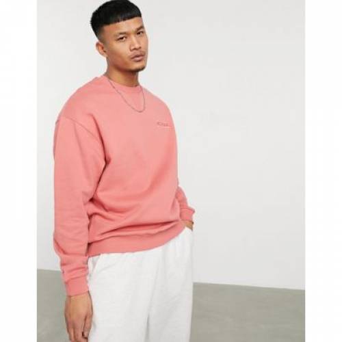 エイソス Asos Actual 汗ジャージ トレーナー 薄紅 ばら色 Pink Rose Asos Actual Oversized Sweatshirt In Faded メンズ流行り物 トップス スウェット トレーナー ファッション商品名 略式 ファッション Damienrice Com