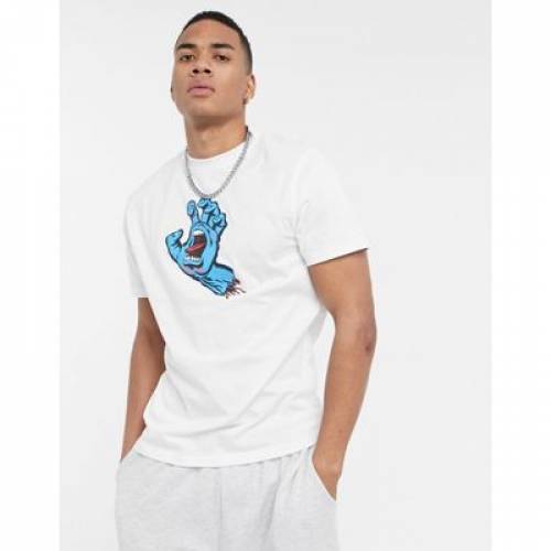 21年ファッション福袋 Tシャツ カットソー メンズファッション ホワイト 白色 Tシャツ トップス White In Tshirt Hand Screaming Cruz Santa カットソー Arotel Mg