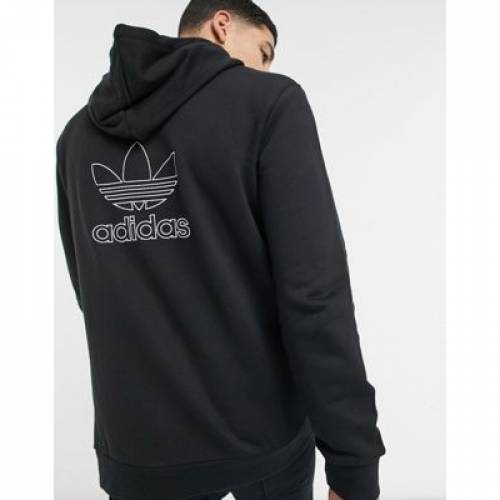 お1人様1点限り アディダス Adidas Originals アディダス オリジナルス フーディー パーカー 黒色 ブラック Adidas Originals Hoodie With Back Print In Black メンズファッション トップス パーカー 代引不可 Www Septlaxcala Gob Mx