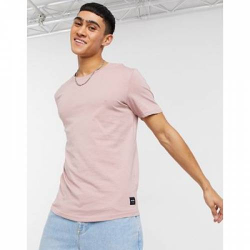 格安販売の トップス メンズファッション ピンク Tシャツ カットソー In Tshirt Hem Curved Longline Sons Only Pink Aoos2 Quintalafrancisca Com