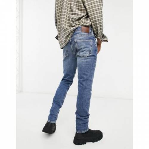 オールセインツ Allsaints ジーンズ ミッド 藍色 インディゴ 青色 青味 Allsaints Rex Jeans In Mid Indigo Blue メンズファッション ズボン 下穿 ファッション商品名 軽い ファッション パンツ Damienrice Com