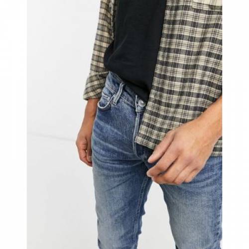 オールセインツ Allsaints ジーンズ ミッド 藍色 インディゴ 青色 青味 Allsaints Rex Jeans In Mid Indigo Blue メンズファッション ズボン 下穿 ファッション商品名 軽い ファッション パンツ Damienrice Com