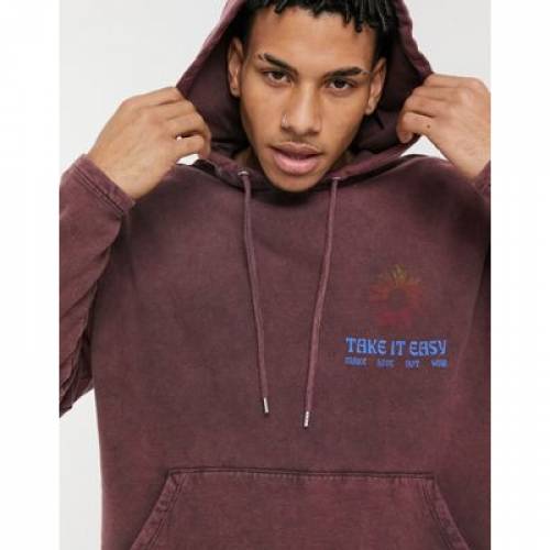 エイソス Asos Design フーディー パーカー 茶色 ブラウン Asos Design Oversized Hoodie In Brown Acid Wash With Chest Print メンズモード トップス パーカー ファッション銘柄 快適 ファッション ブルゾン パーカー 最善 Damienrice Com