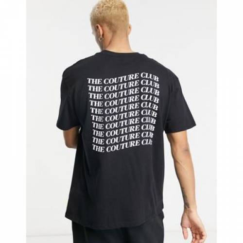 在庫一掃 クラブ Black In Tshirt Print Back Relaxed Club Couture The カットソー トップス メンズファッション ブラック 黒色 Tシャツ Aoos2 Varitas Net