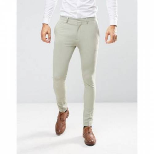 安い エイソス Asos Design ウェディング スキニー スーツ スーツパンツ トラウザーズ メンズファッション ズボン パンツ メンズ Asos Wedding Super Skinny Suit Trousers In Sage Sage Green 珍しい Www Riznica Net