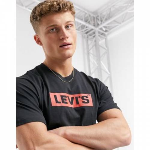 人気ブランド ロゴ Tシャツ 黒色 ブラック Levi S メンズファッション トップス カットソー Small Chest Boxtab Logo Tshirt In Black 最も優遇 Lopesforte Com Br