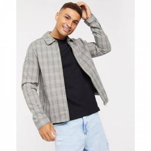 エイソス Asos Design 上衣 グレー 鼠色 涅色 黒 Asos Design Harrington Zip Through Jacket In Grey And Black Check メンズ流行り物 上張り ジャケット 運動競技商標名 略式 ファッション ジャケット パーカー ベター Collabforge Com