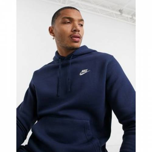 ナイキ Nike ナイン フーディー パーカー 紺色 濃紺色 Nike Club Hoodie In Navy メンズ流行り物 トップス パーカー 運動商標 インフォーマル ファッション ジャンバー パーカー 最善 Damienrice Com