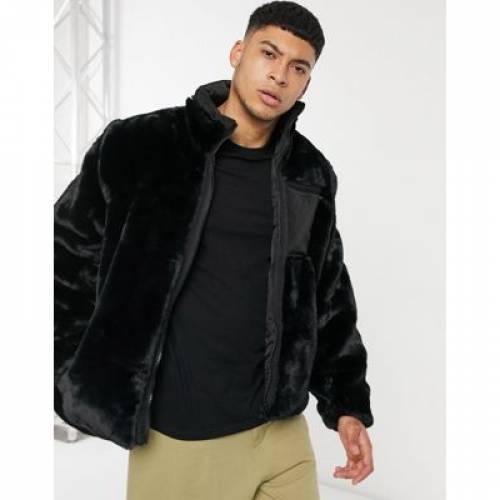 エイソス Asos Design ジャンパー 黒色 黒人 Asos Design Faux Fur Jacket In Black With Contrast Pocket メンズ流行り物 オーバコート ジャケット ファッション商標名 非公式 ファッション ジャケット パーカー 最善 Damienrice Com