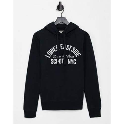 ショット Schott フーディー パーカー 黒色 ブラック Schott Hoodie With Nyc Print In Black Psicologosancora Es