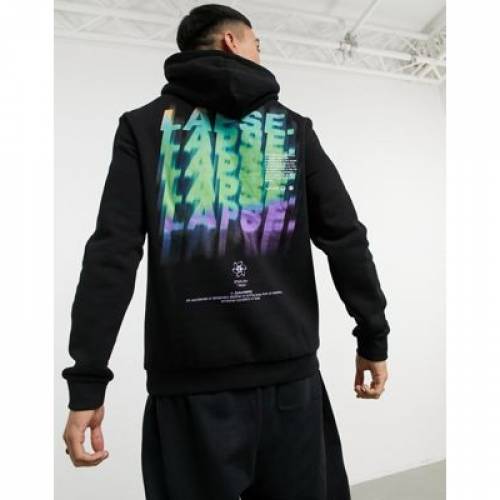 ベルシュカ Bershka フーディー パーカー 黒 ネグロ Bershka Hoodie With Neon Back Print In Black モードブランド 軽い ファッション ジャケット パーカー 上々 Giroveloce It