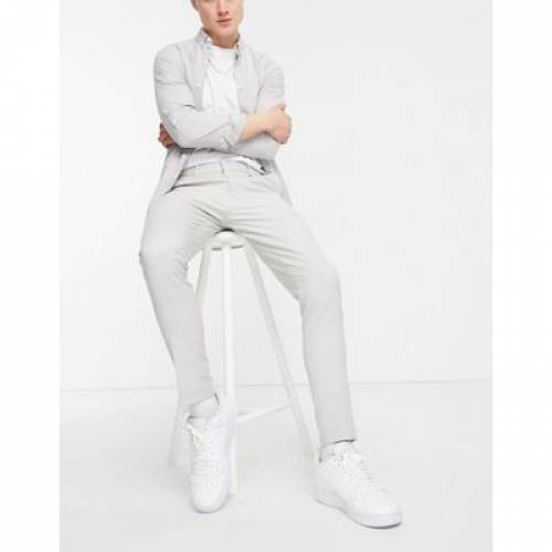 エイソス Asos Design スキニー 灰色 グレー メンズ Asos Design Super Skinny Smart Trouser In Grey Oversized Check Creeenti Cl