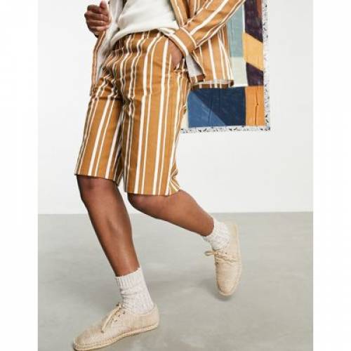 期間限定 30 Off エイソス Asos Asos Asosdesignコーディネートワイドチノショーツストライプ パンツ ボトム メンズ 男性 インポートブランド 小さいサイズから大きいサイズまで 最新の激安 Titanicgroup Com