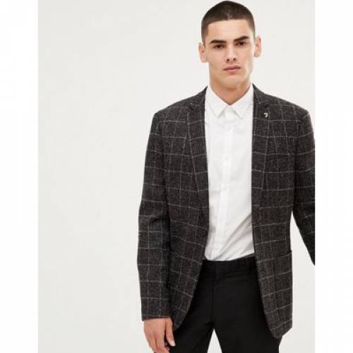 人気商品 コート ジャケット Farah ジャケット コート メンズファッション グレー 灰色 ブレザー スキニー Skinny Grey In Blazer Check Windowpane Lombardionline It