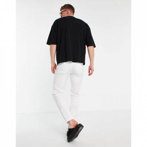 エイソス Asos Design スキニー ジーンズ 白色 ホワイト スキニージーンズ メンズ Asos Design In White Doorsinmotioninc Com