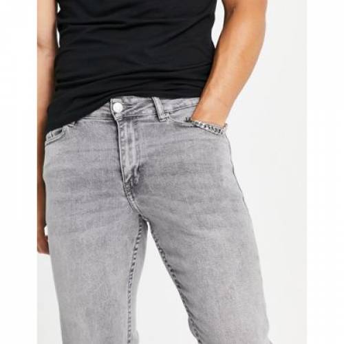 ニュールック New Look スキニー ジーンズ 灰色 グレー スキニージーンズ メンズ New Look In Light Washed Grey Liceochiloe Cl