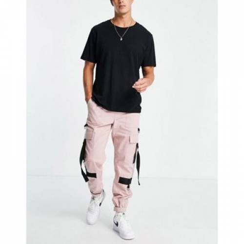 トップマン Topman スキニー カーゴ ピンク カーゴパンツ メンズ Pink Topman Skinny With Webbing Detailing In Light Sgcc Bm