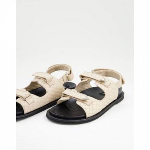 ファッションブランド キルト カジュアル Asra Sandals レザー ベージュ サンダル サンダル その他 Asra ファッション メンズ Quilt Sojo Slingback Sandals In Bone Leather Beige