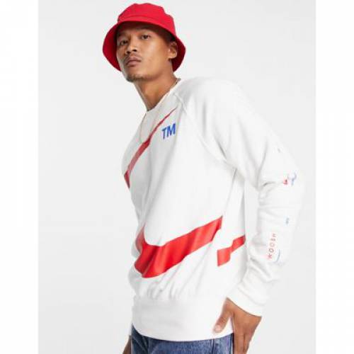 red nike oversized sweatshirt