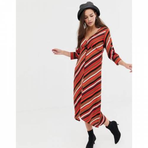 ストライプ Stripe ドレス レディースファッション ワンピース Stripe Scarf Bershka Bershka Button Front Scarf Dress In Multi スニケスその他ファッションブランド カジュアル ファッション そのた そのた