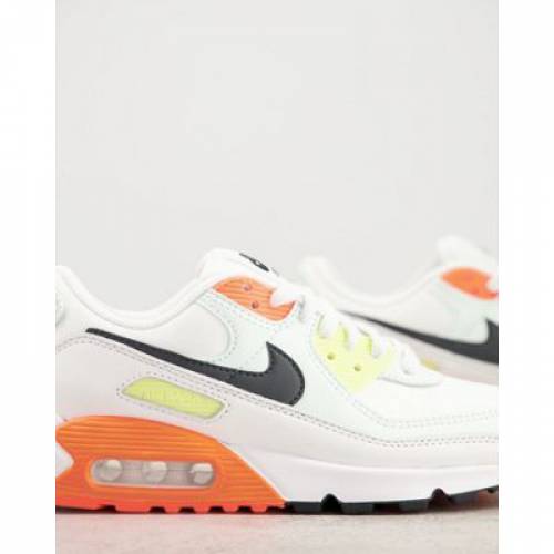 ナイキ Nike マックス スニーカー スニーカー 白色 ホワイト 橙 オレンジ 緑 グリーン 気圏マックス レディース Orange Green Nike 90 Trainers In Off White And Barely Gtautoteenindus Ee