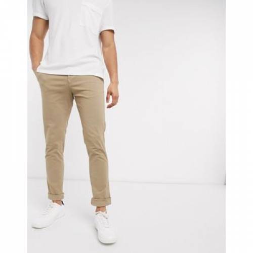 数量は多 砂色 サンド メンズファッション 学生服 ズボン パンツ Selected Homme Skinny Fit Stretch Chinos In Sand Www Etechnologycr Com